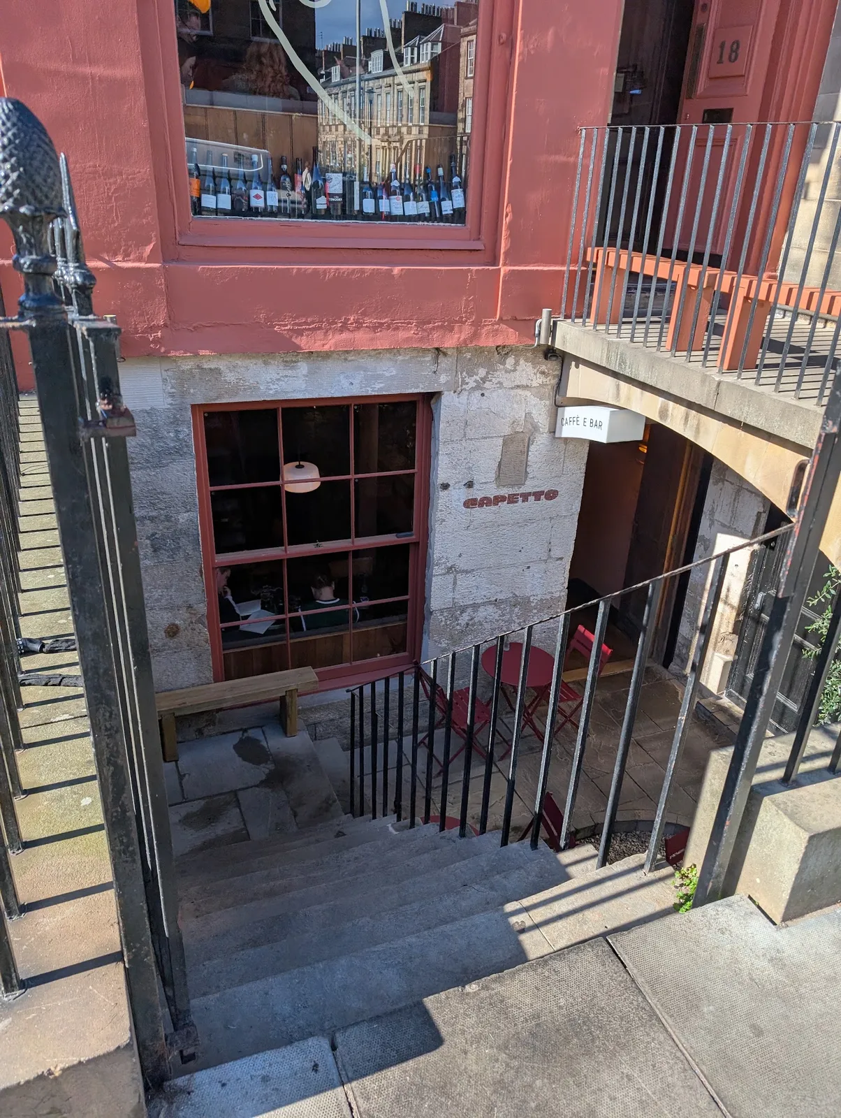 Stone steps leading to cozy Capetto entrance
