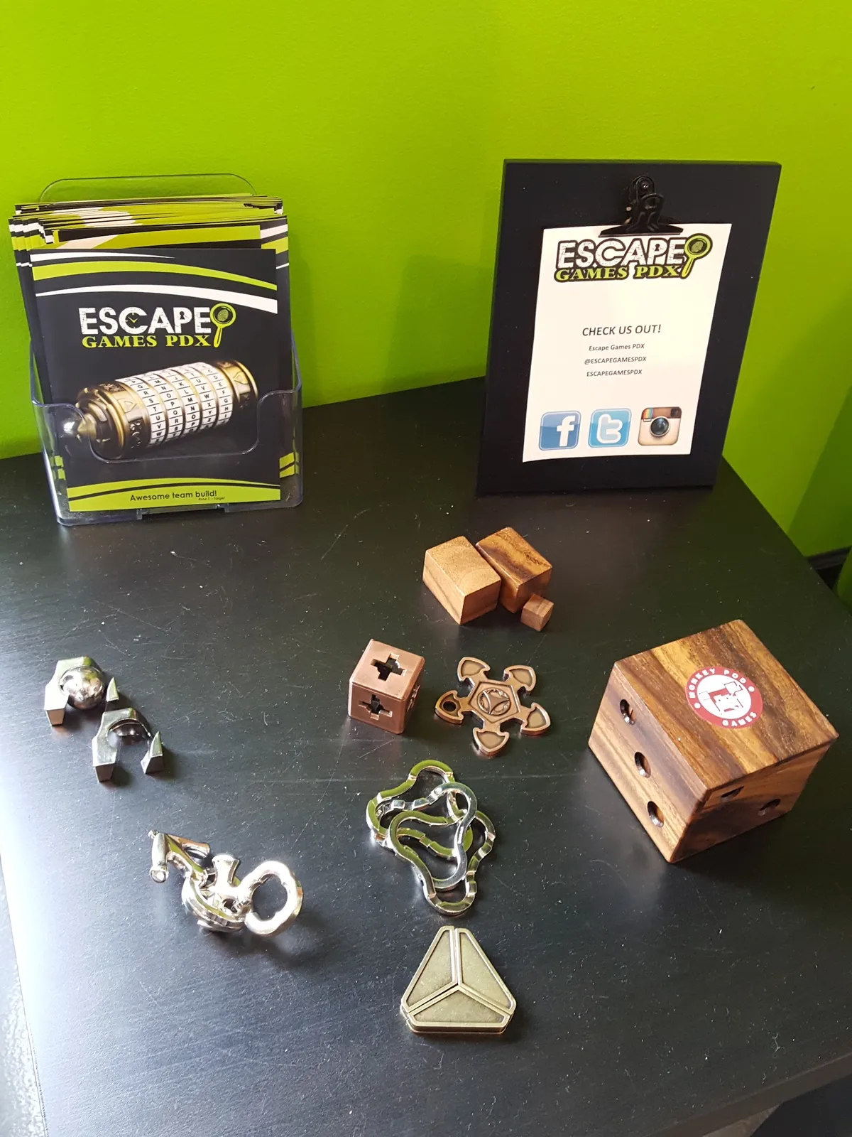 Engaging brain teaser puzzles in lobby